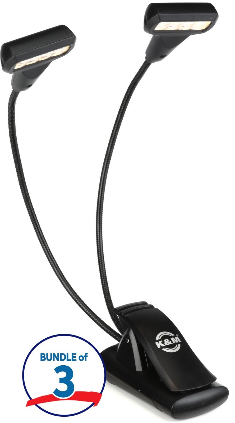 K-M 12273 Двойная светодиодная подставка для пюпитров FlexLight модели T 3 шт 12190₽