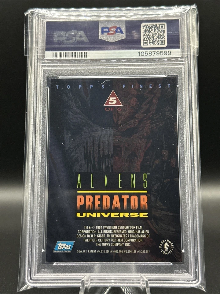 1994 Aliens Vs Predator Universe #5 Denis Beauvais Topps Finest Chromium PSA 9 - Image 3 of 3