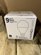 4 Simply Conserve 9 Watt A19 Dimmable LED Light Bulbs 4800 Lumens Soft White Lot