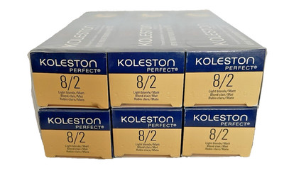 NIB 6 Wella Koleston Perfect Permanent Creme Hair Color 8/2 Light Blonde/Matt