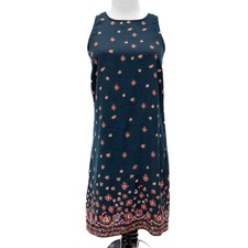 Staring At Stars Urban Outfitters Blue Sleeveless Floral Shift Dress Size XS