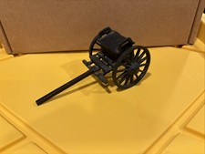 Vintage Civil War Military Pull Cart Cast Iron Metal W/ Lid