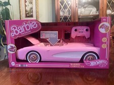 Hot Wheels RC Barbie Corvette Remote Control Car from Barbie: The Movie-In Hand