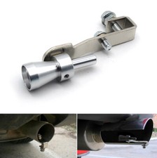 Silver Car Turbo Sound Whistle Simulator Muffler Tip Blow Off Valve Noise Kits