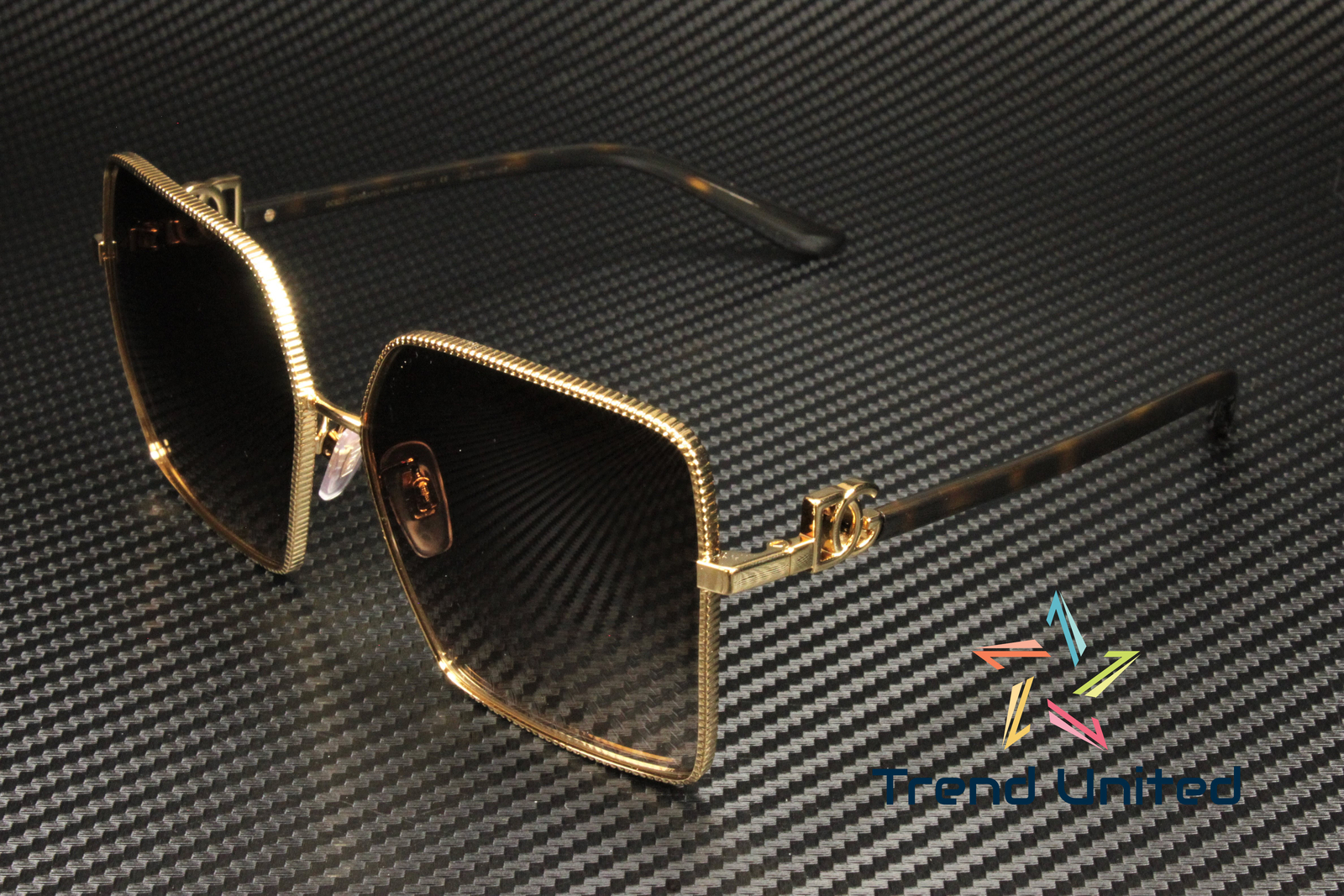 DOLCE & GABBANA DG2279 02 13 Gold Gradient Brown 60 mm Women's