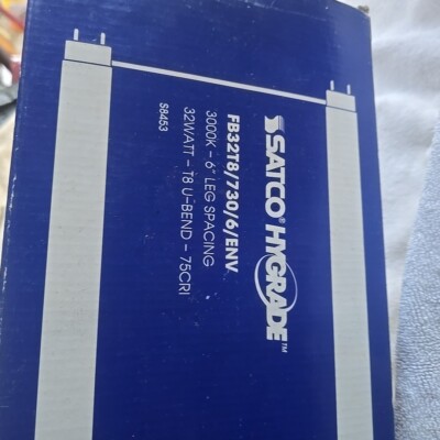  SATCO FB32T8/741/6/ENV 4100K-6''LEG SPACING 32 WATT-T8 U-BEND-75 CRI S8455 Z13