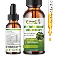  2 Pack Berberine Supplement, 1500mg Organic Berberine Liquid Drops 2 fl oz