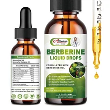 (2 Pack) Berberine Supplement, 1500mg Organic Berberine Liquid Drops 2 fl oz