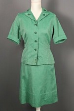 VTG Women's 50s Girl Scouts Outfit Sz XS 1950s Green Skirt  Top Set