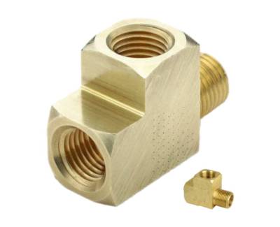 PARKER Street Tee: Brass, 1/2 In X 1/2 In X 1/2 In Fitting Pipe Size, Female NPT X Male NPT X - Foto 5