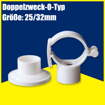 PVC-Rohrschellen 100 Stück – Für Rohre Bis 1,27 Cm, 2-Loch, Grau, U-Form