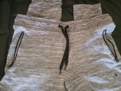 GapFit Tech Slim Zipper pockets Joggers sz M Gray Heather mint - Main Image