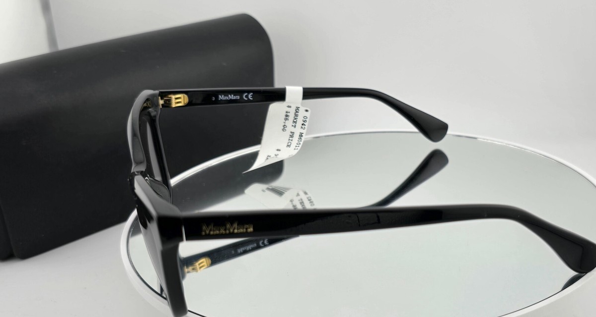 Max Mara LOGO5 MM0011 01A Black Cat Eye Sunglasses Frame 