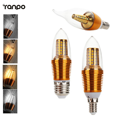 220V E27 E14 LED Candle Light Bulb 5w 7w 12w Chandelier Bulbs Lamps Shape Cold
