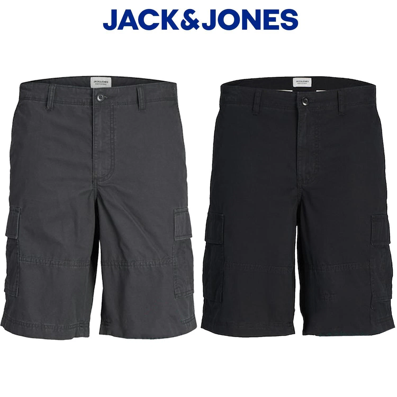 Jack & Jones Cargo Shorts Mens 100% Cotton Half Pants With Multiple Pockets S-XL