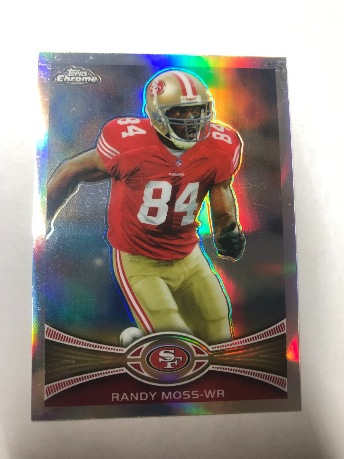 RANDY MOSS 2012 TOPPS CHROME REFRACTOR CARD 32 SAN FRANCISCO 49ERS