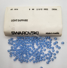 Factory Pack Swarovski Crystal Light Sapphire 6mm Multi-Faceted Round 5010 Beads