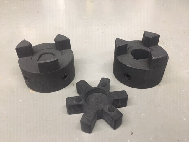 Lovejoy Flexible L095 Type Jaw Coupler & Rubber Spider Motor Shaft