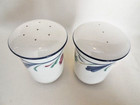LENOX POPPIES ON BLUE Salt Pepper Shakers Set Blue Patterns — photo 3