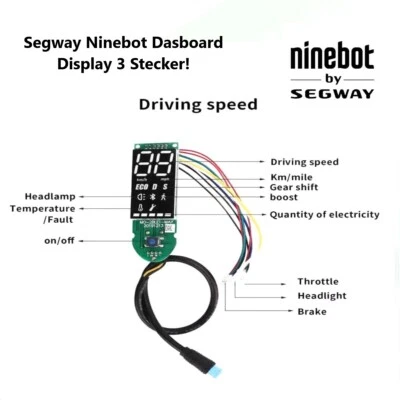 EWHEEL Dashboard- Display G30/D/D2/EU Ninebot 3-Stecker! Ersatzteil Zubehör Für G-Serie