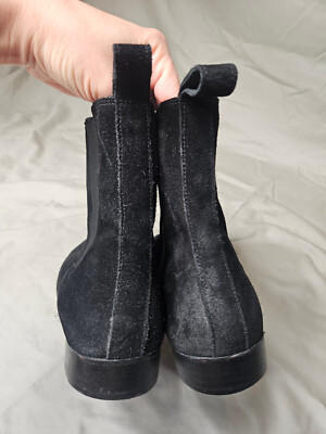PONCE Chelsea Moto Boots Mens SZ 11 Black Suede Leather  display picture 3