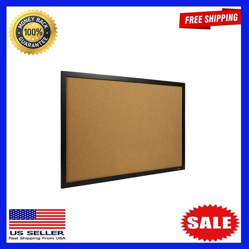 Quartet Cork Bulletin Board, 24" x 36", Black Frame eBay