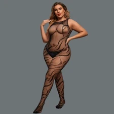 2025 Fishnet Bodystocking Lace Bodysuit Women's Sexy Lingerie Babydoll Sleepwear