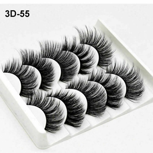 5 Pairs 3D Mink False Eyelashes Set - Cruelty-Free & Reusable Thick Lashes - Picture 4 of 23