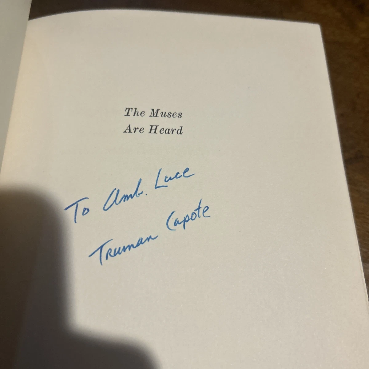 CAPOTE, Truman. SIGNED The Muses Are Heard - 1956 - FIRST EDITION