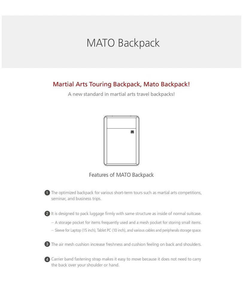 MOOTO MATO Backpack 1.5 (Navy) Martial Arts Casual Sports Bag - Image 2 of 4