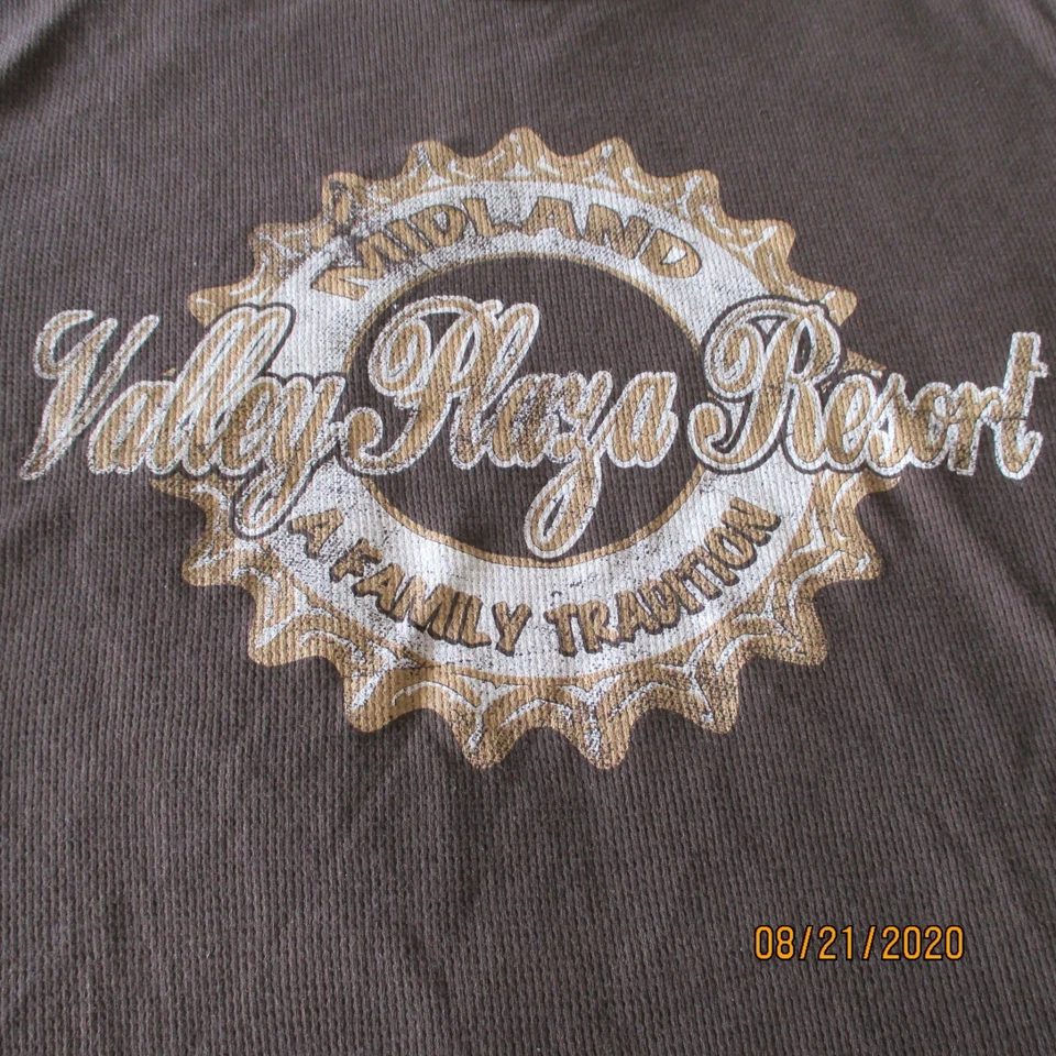 NUEVO Lona Unisex Adulto MANGA LARGA Camisa CAFÉ Marrón Pullover XL Foto 2 de 4