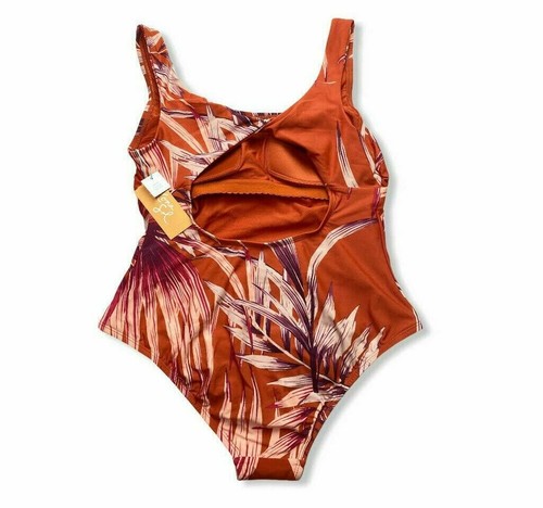 Kona Sol Plus Size Women's Twist Back One Piece Swimsuit Multicolor 14-26W NWT - 第 2/4 張圖片