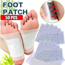 50PCSFoot Detox Patches Pads Toxins Deep Cleansing Herbal Bamboo Organic Pad