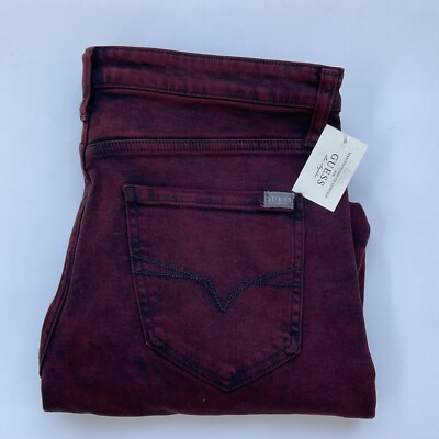 Guess Men s Skinny Jeans Red Die Destroy Stretch Comfort Denim Size 32