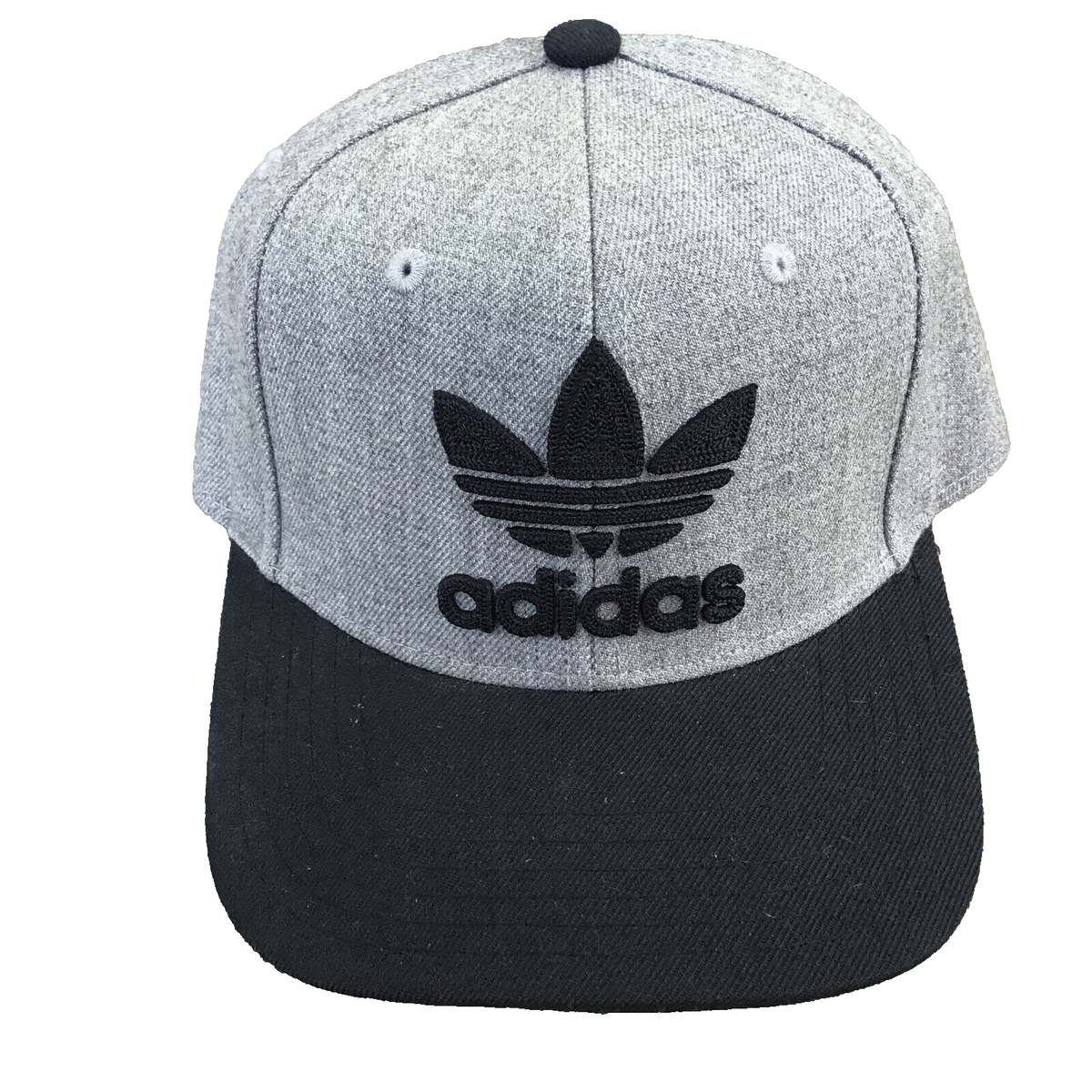 Adidas Trefoil Snapback Hat Black Gray | eBay