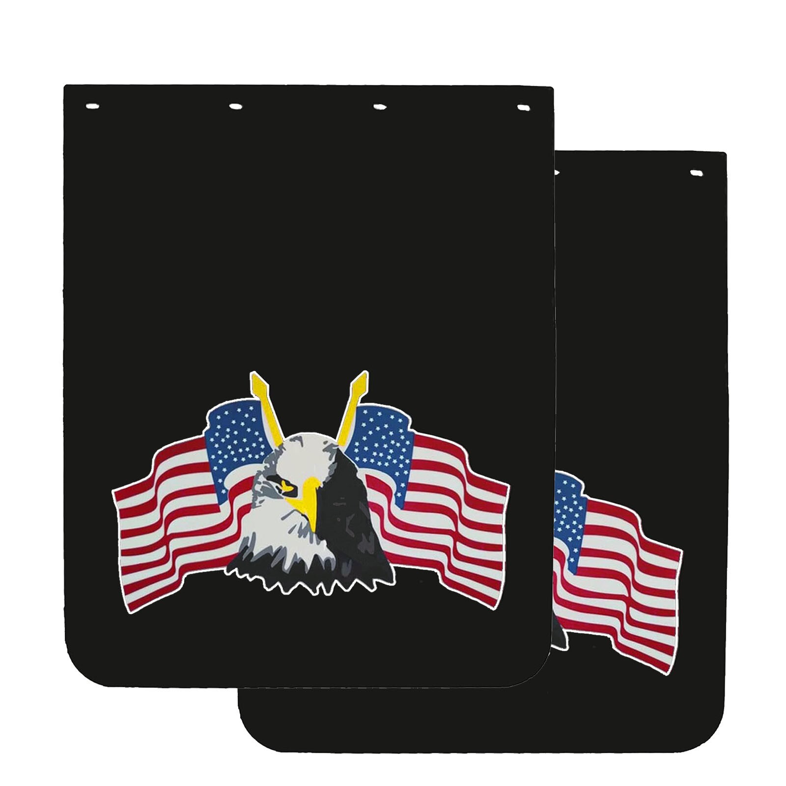 Heavy-Duty 24x30-Inch Black Mud Flaps for Semi Trucks & Trailers - 2PCS