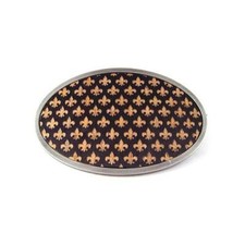 Fleur De Lis Royal Symbol Fashion Oval Belt Buckle