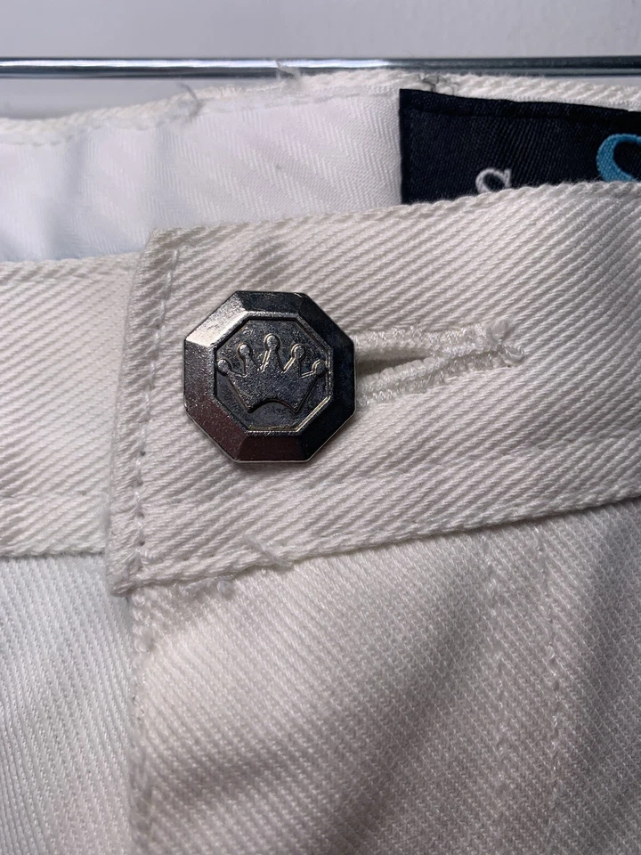 Pantalones de mezclilla blancos Steve Harvey Celebrity Edition nuevos con etiquetas para hombre talla 40X34 Foto 3 de 4