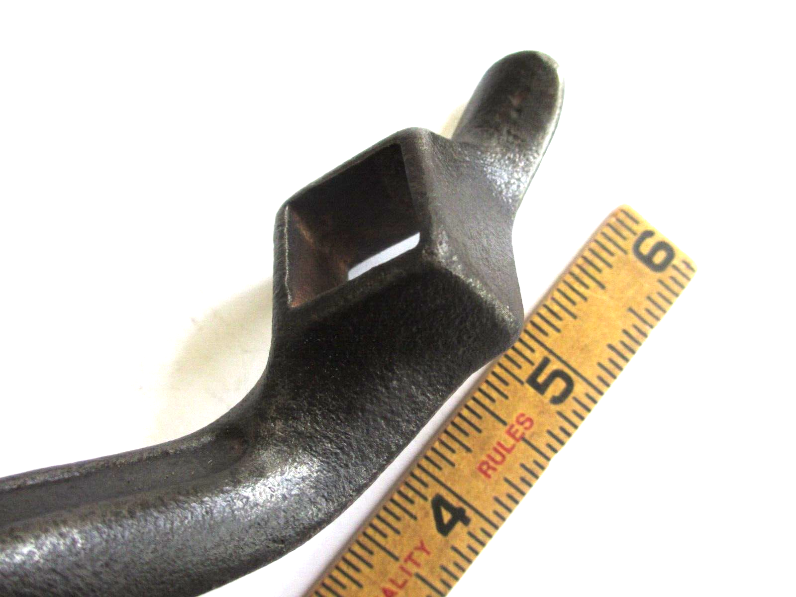 ANTIQUE CAST IRON 9" WOOD COAL STOVE LID LIFTER CRANK LEVER Vintage