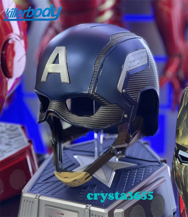 1/1 Killerbody Capitán América Casco Usable Marvel Cosplay Máscara Con Base Hombres Foto 3 de 4