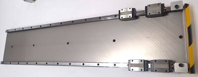 CUSTOM BUILT PLATE RAIL w/ UG8H15 LINEAR SLIDES 32.5'' x 7.25'' PLATE 1.25 x 2.25''