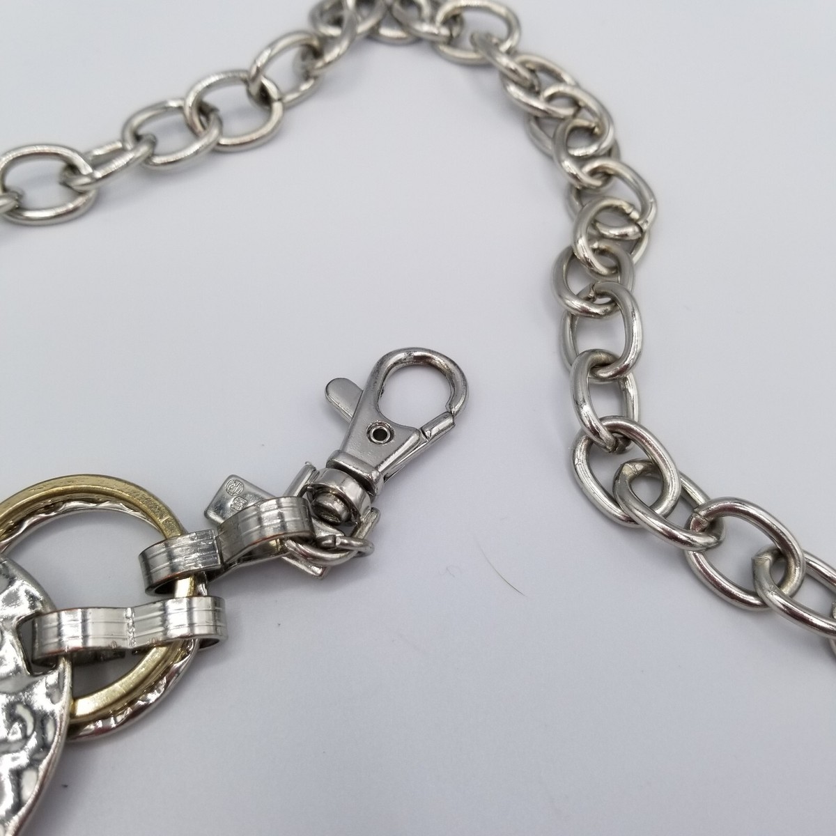 Chicos Belt Chain Heavy Brass And Silver Tone Brutalist Up To 40\