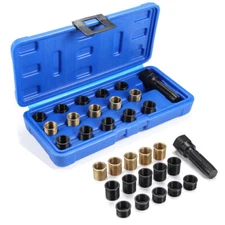 M14 x 1.25mm Spark Plug Re-thread Repair Tap Tool Reamer Inserts Kit 70mm Length