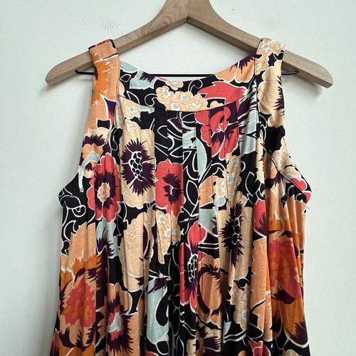 New Anthropologie Women Floral Pleated Tank Vanessa Virginia Andrej Tunic Top S - Picture 10 of 13