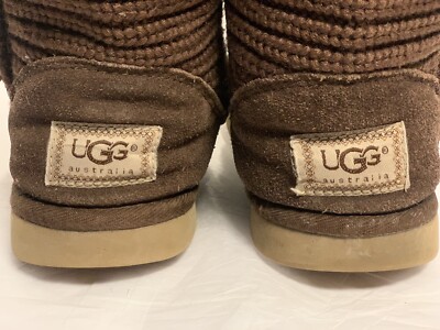 UGG Australia Boots Classic Crochet Knit Pull On 5857 Brown