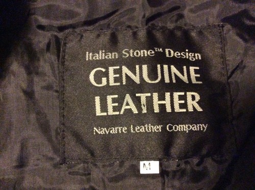 Italian Stone Design Black Genuine Leather Biker Vest Men’s M Navarre Leather - Picture 2 of 4