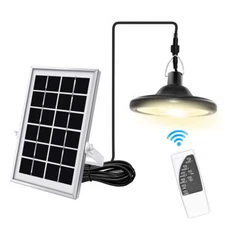 Solar Pendant Lights Shed Light with Remote 6 Level Dimmer 4 Modes Waterproof