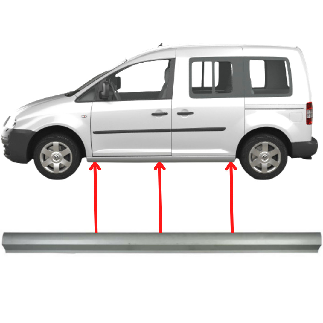 Umbral para Volkswagen Caddy III 2004-2015 Life chapa de reparación izquierda derecha