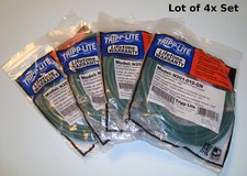 4x Lot, Tripp Lite 10ft Cat6 Gigabit Green Snagless Molded Patch Cable UTP RJ45