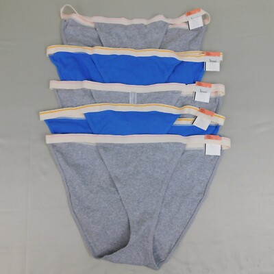 LOT 5 Pair Jenni Intimates Ribbed String Bikini Panties- 10, 3XL #9279